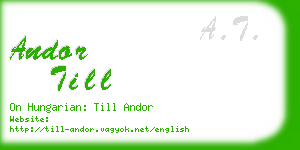 andor till business card